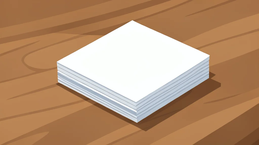 A stack of blank plastic identification cards resting on a wooden table