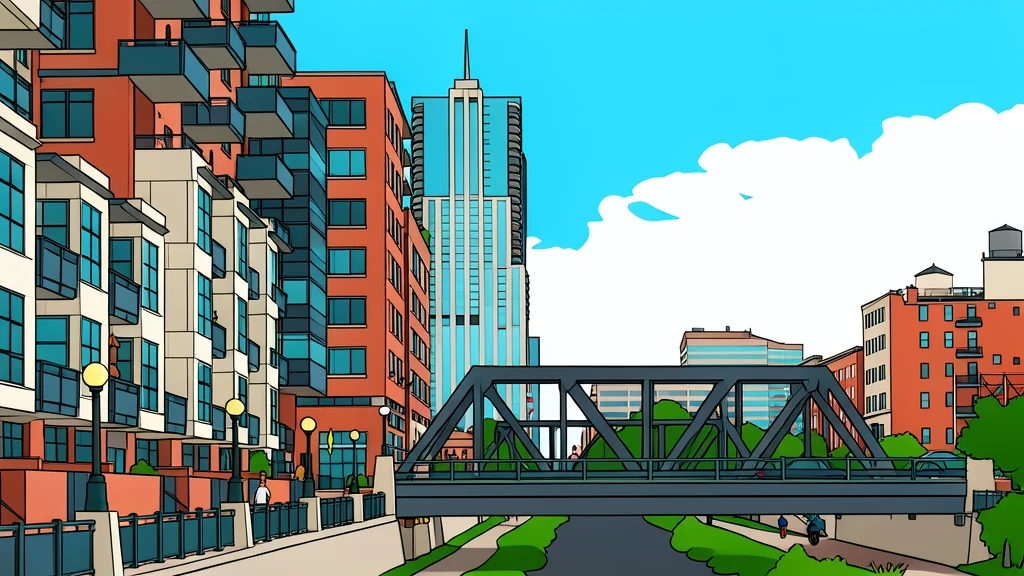 A row of modern apartment building facades with balconies