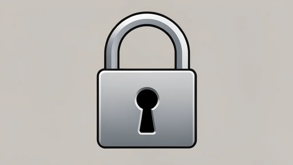 A sleek metallic digital padlock with a keyhole, rendered in a flat vector style.