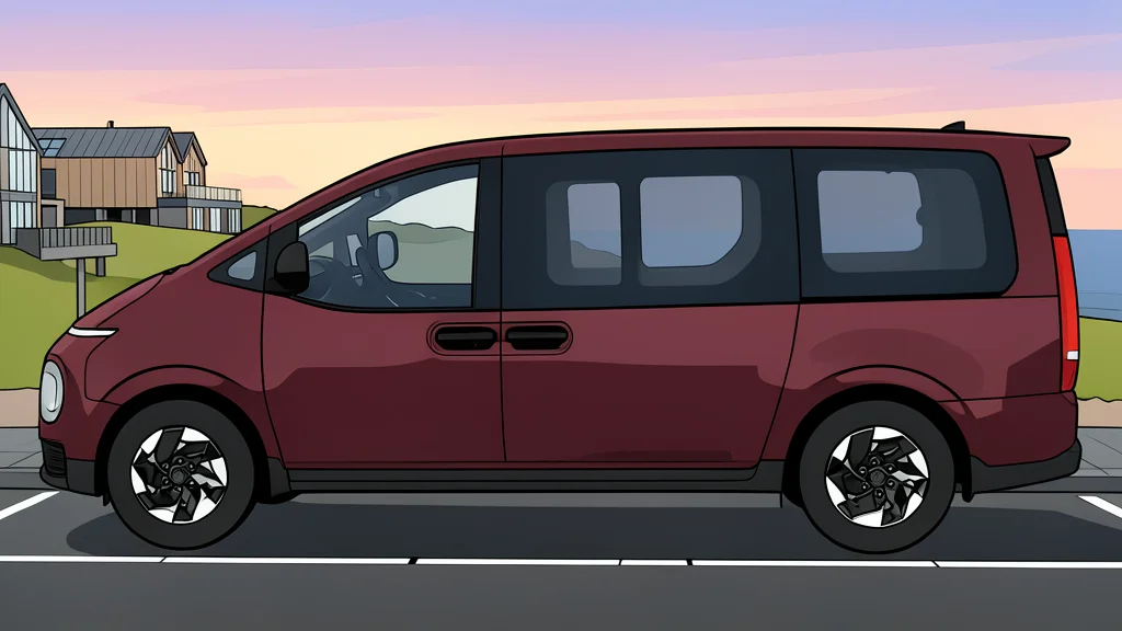 A modern electric van parked on a quiet street