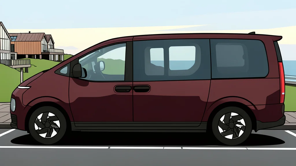 A modern electric van parked on a quiet street