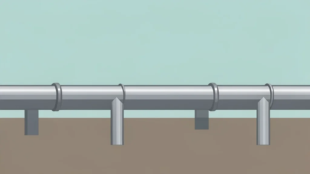 A network of large silver industrial pipes stretching across a flat landscape