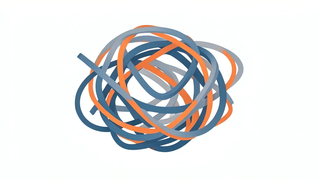 A tangled ball of loose wires and cables