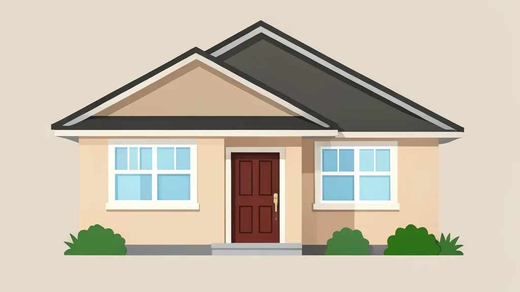 A single-family house exterior with a front door and windows