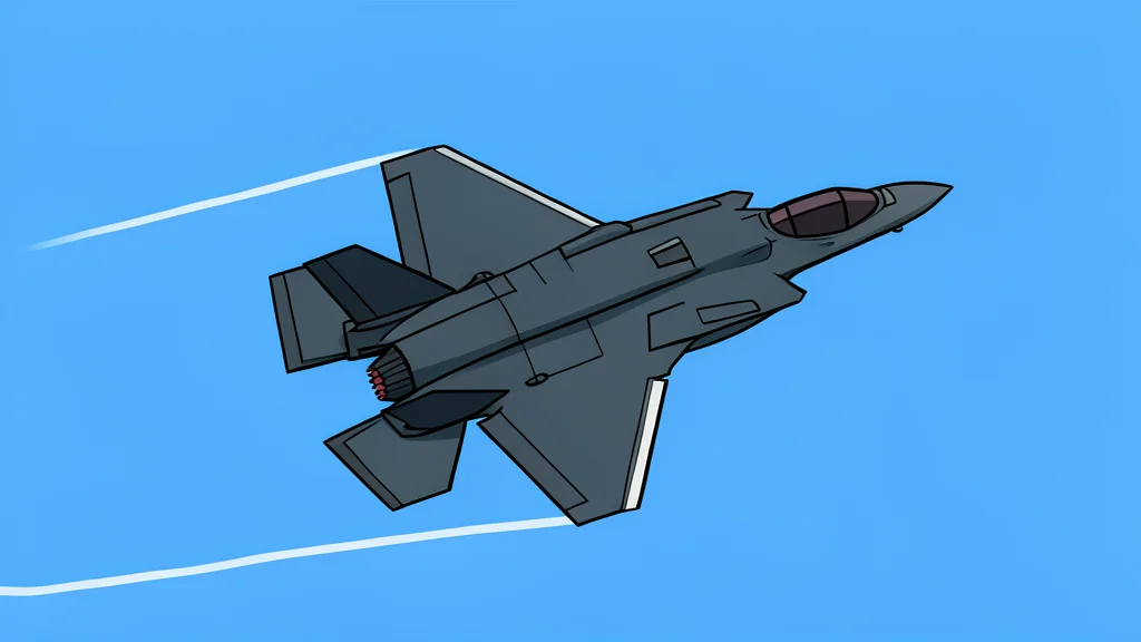 A sleek, fifth-generation stealth fighter jet parked on a tarmac under a clear sky