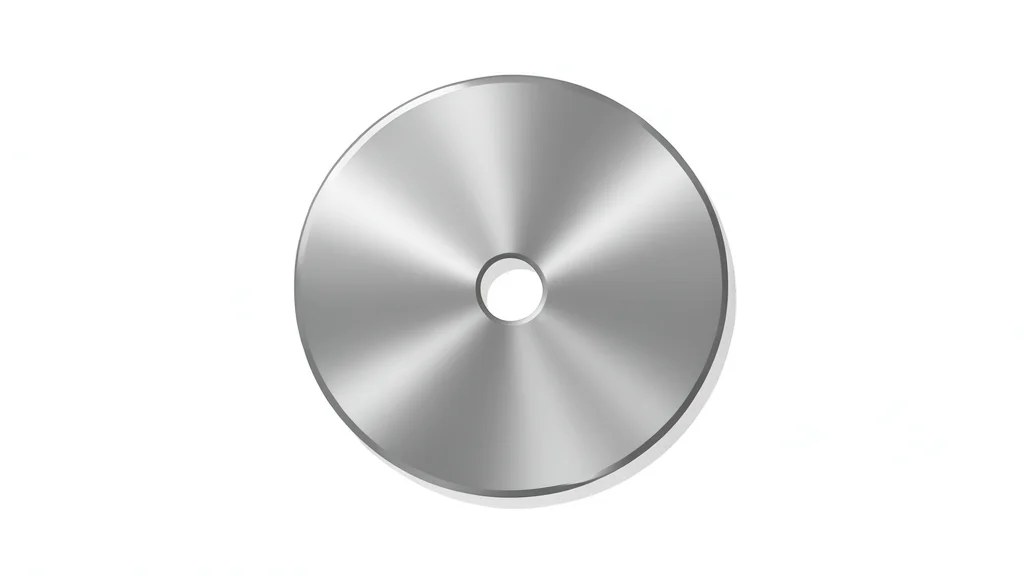 A polished silicon wafer resting on a clean, white surface
