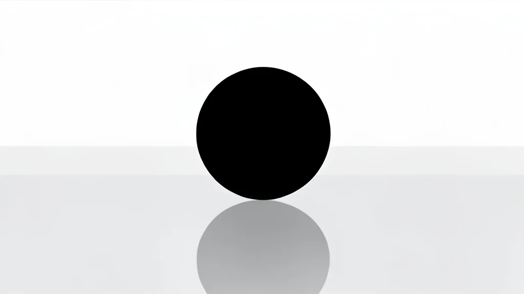 A single, polished black oil droplet resting on a flat, reflective surface