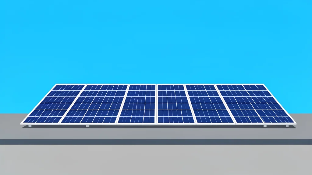 A large solar panel array installed on a flat rooftop under a clear blue sky