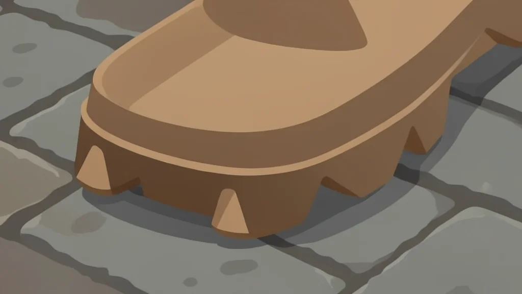 A traditional Japanese paper coin resting on a wooden desk surface