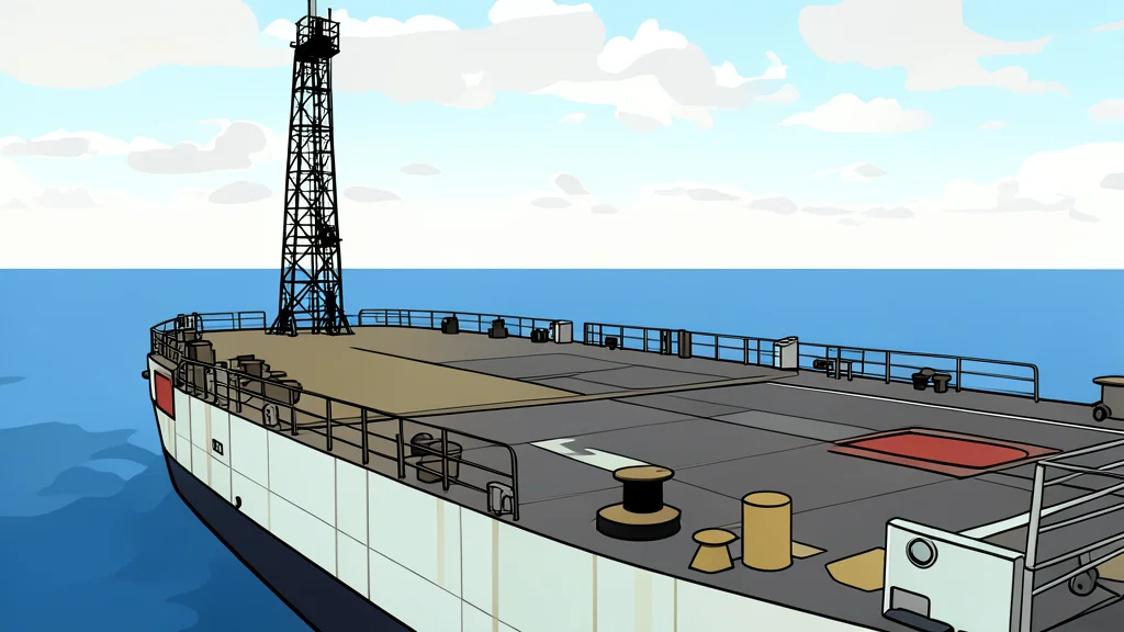 A rocket rising vertically from the deck of a large ship on the open ocean