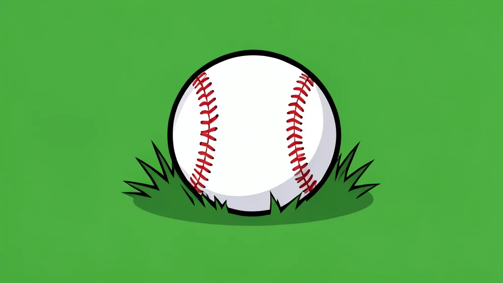 A single white baseball resting on a patch of vibrant green grass.