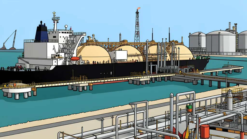 A large industrial gas storage tank standing in a desert landscape