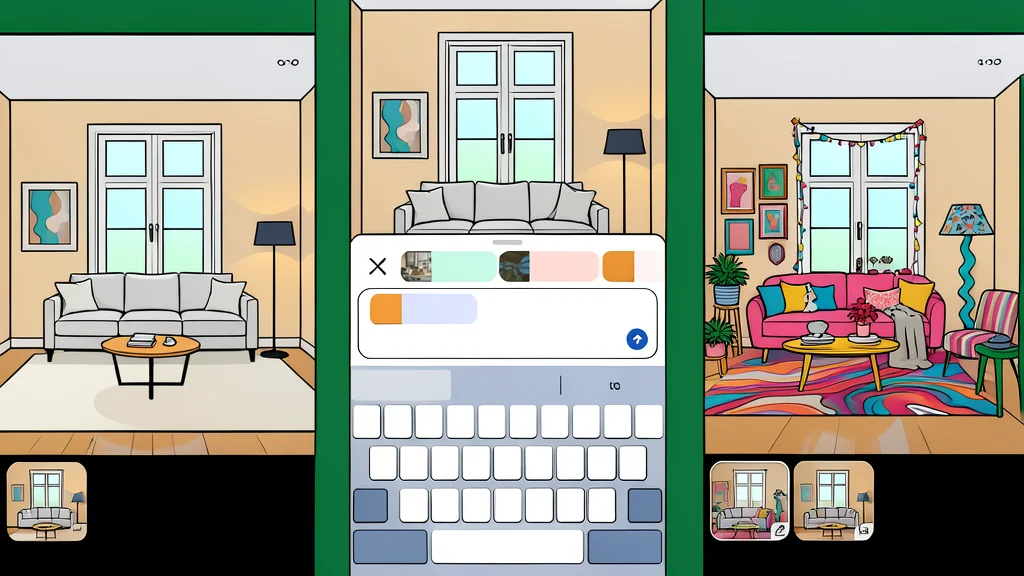 A modern living room interior featuring a comfortable sofa and a potted plant.