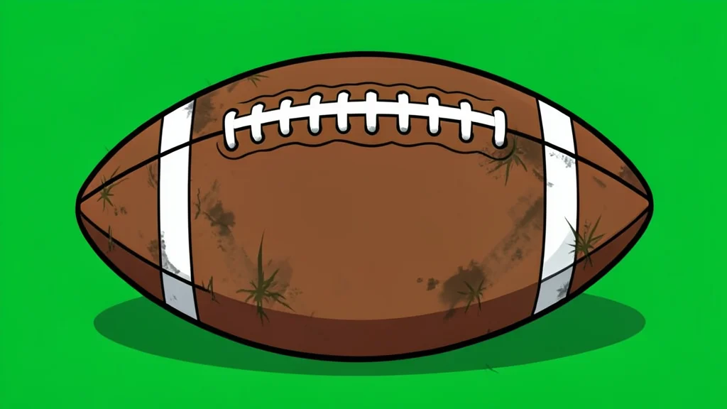 A green grass football field with white yard lines and goalposts in the distance