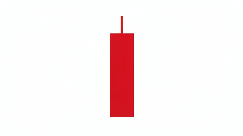 A single red candlestick on a white background