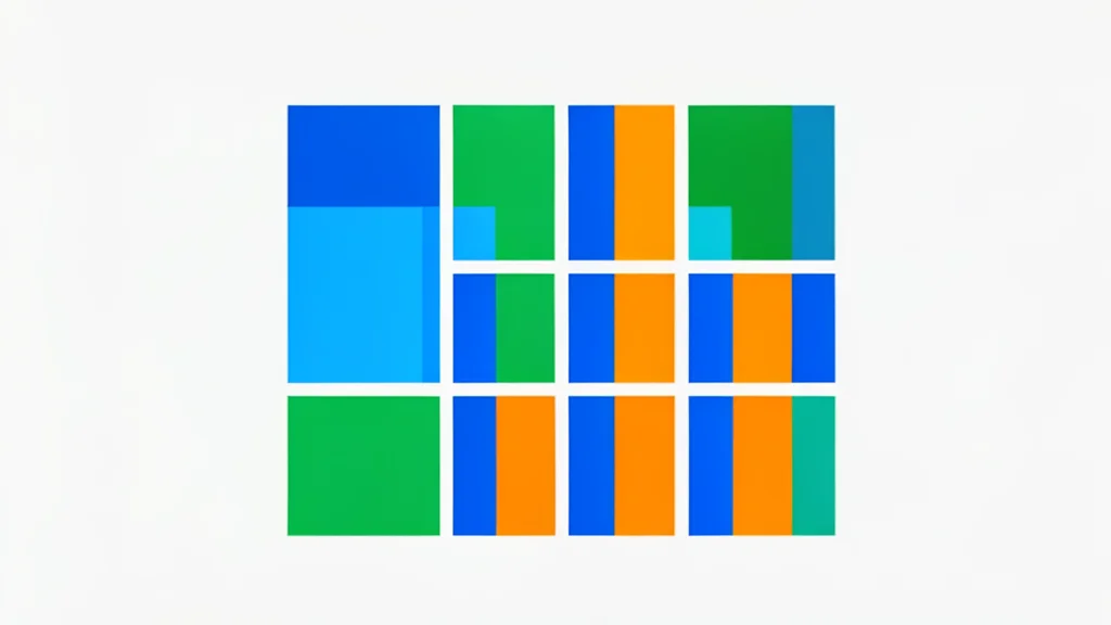 A stylized isometric view of stacked wooden blocks and geometric shapes organized into neat columns, representing structured workflow and order.