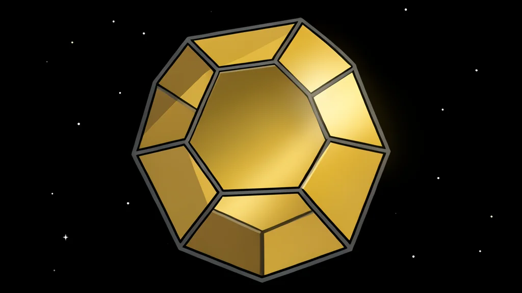 A large, segmented space telescope mirror floating in the blackness of space