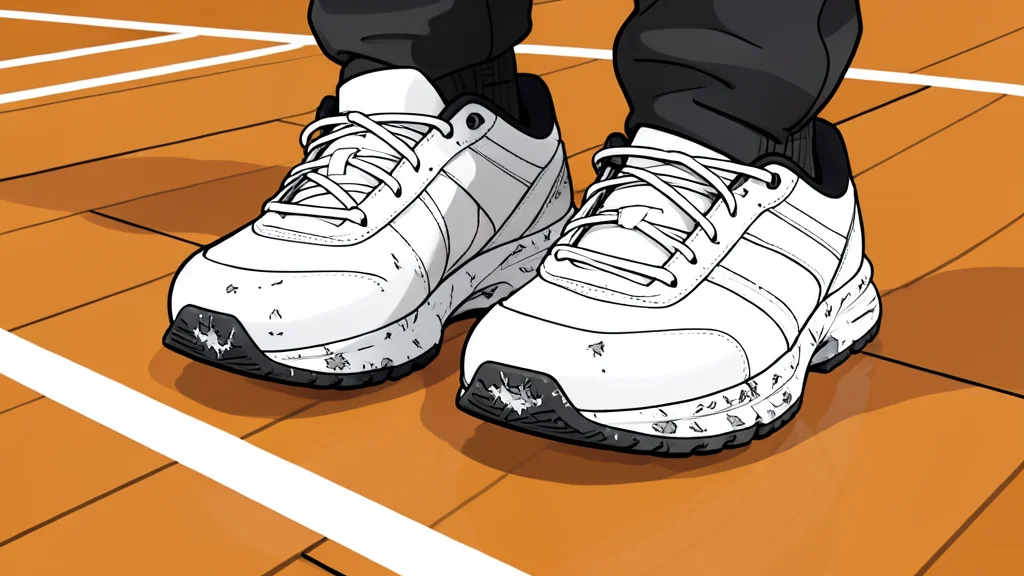 A polished basketball resting on a wooden court floor near the painted key area
