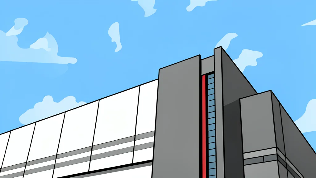 A clean room environment with rows of complex industrial machinery and robotic arms