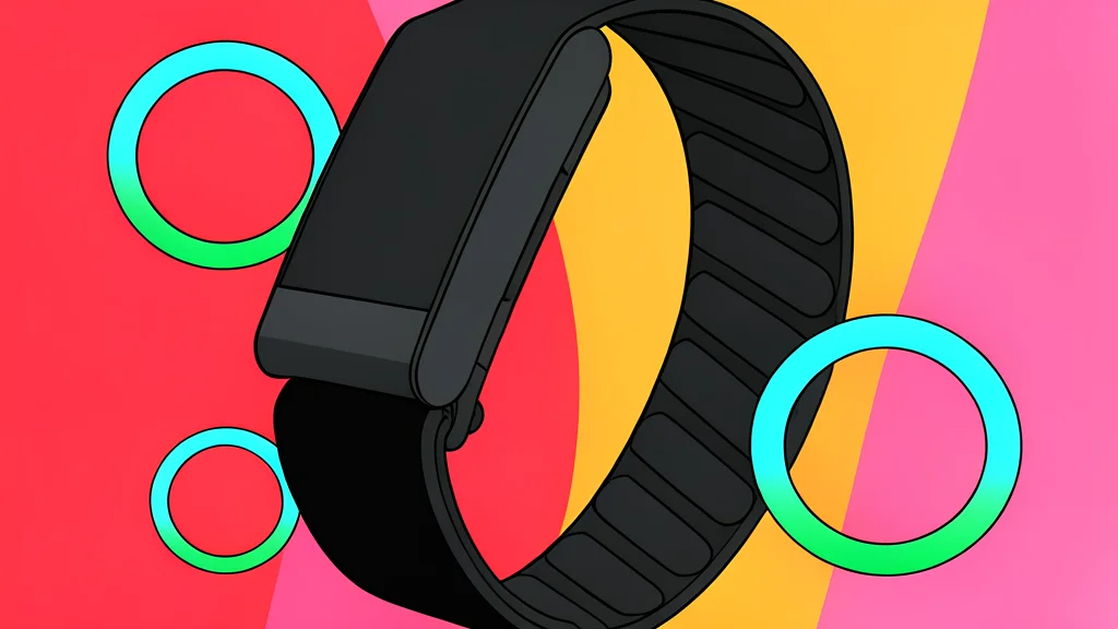 A minimalist fabric wristband with a small, smooth sensor puck attached to the center
