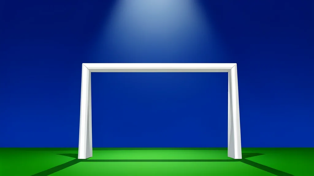A modern football stadium with green turf and white yard lines under bright stadium lights