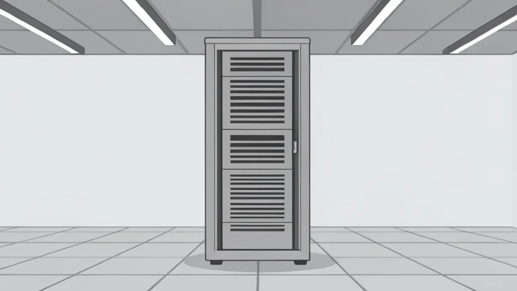 A server rack in a data center
