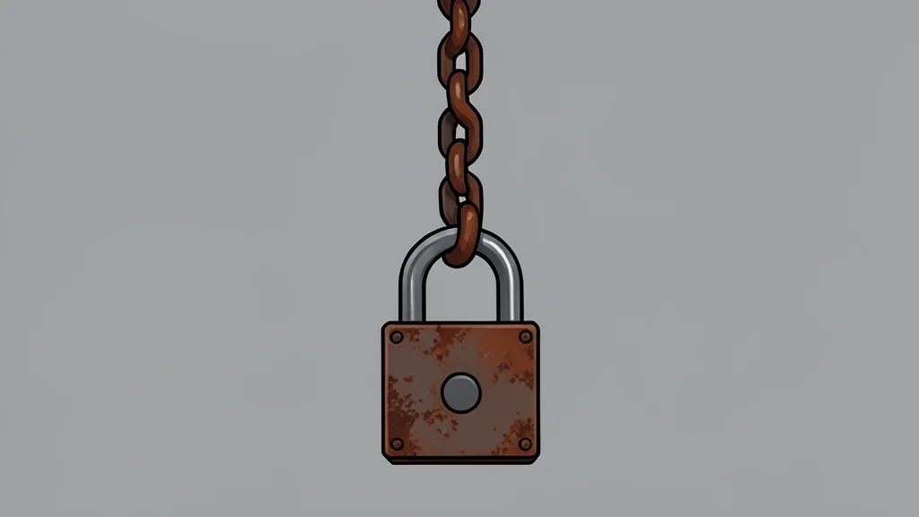 A heavy iron gate standing open in a vast, empty landscape
