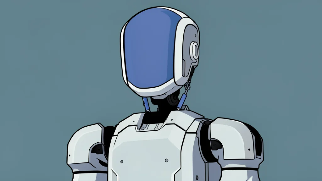 A humanoid robot standing in a modern living room next to a stack of folded towels