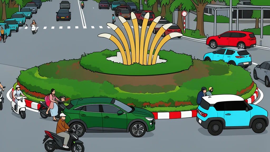 A sleek electric car plugged into a charging station on a tropical street with palm trees.