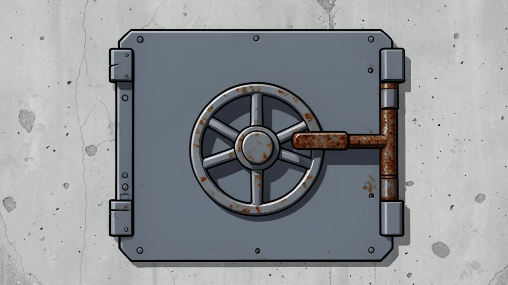 A digital padlock with a glowing keyhole