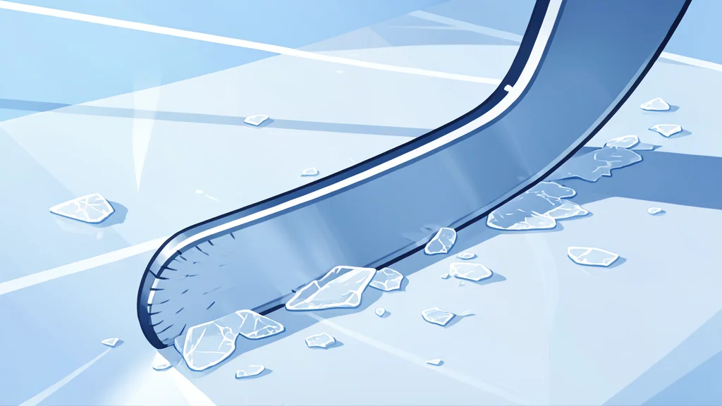 A pair of ice skates resting on a smooth, white ice surface