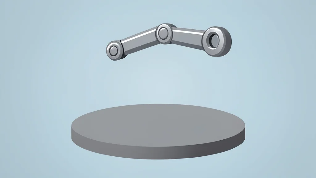 A polished metal arm hovering over a circular silicon disc