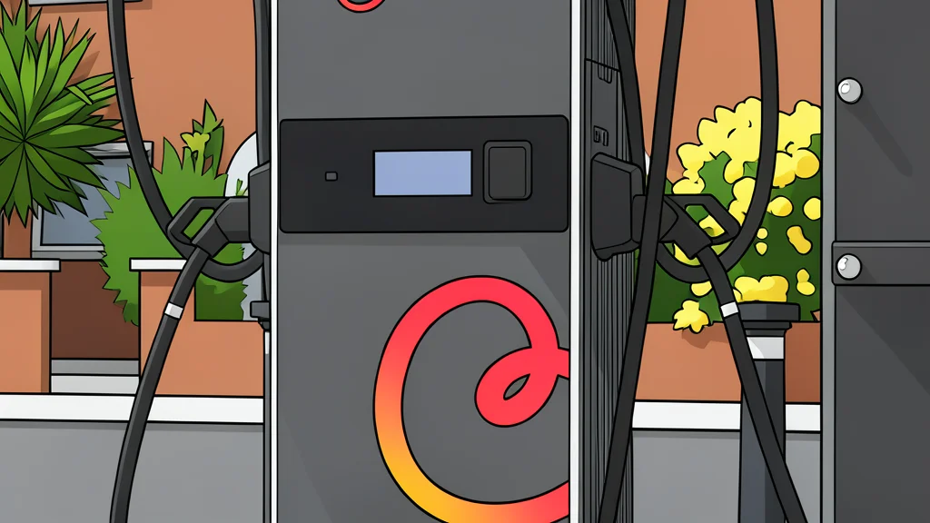 A white electric car plugged into a wall-mounted charger on a quiet residential street.