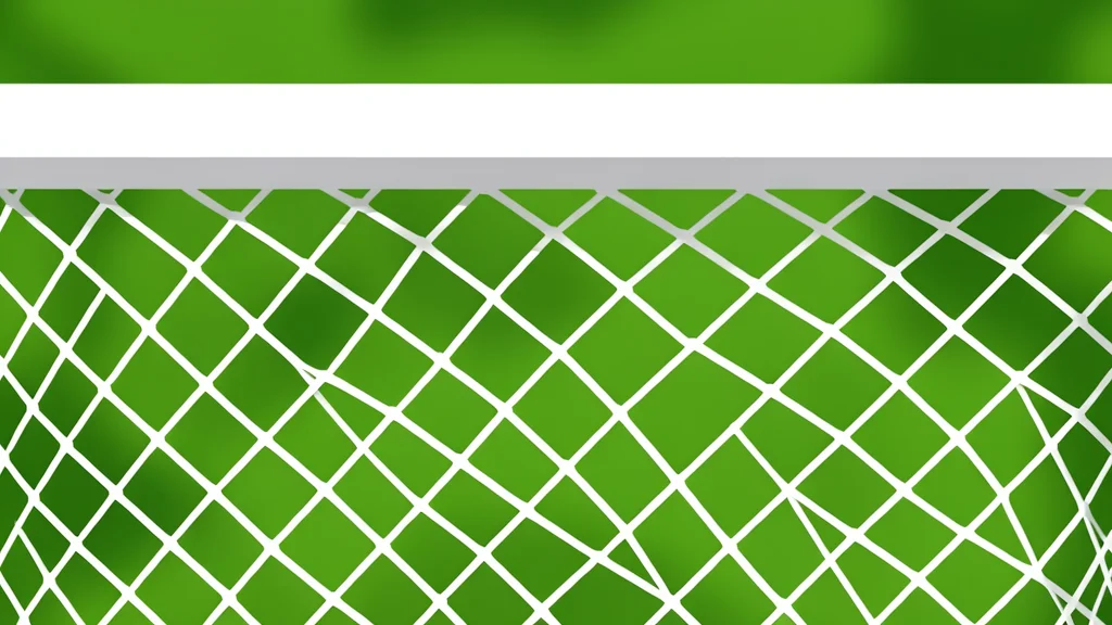A green grass football pitch with white boundary lines and a goal net in the background.