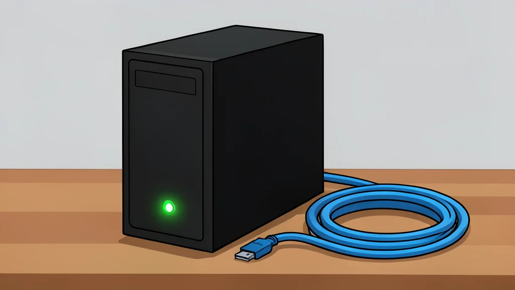A home server rack with blinking status lights and a tangled bundle of ethernet cables