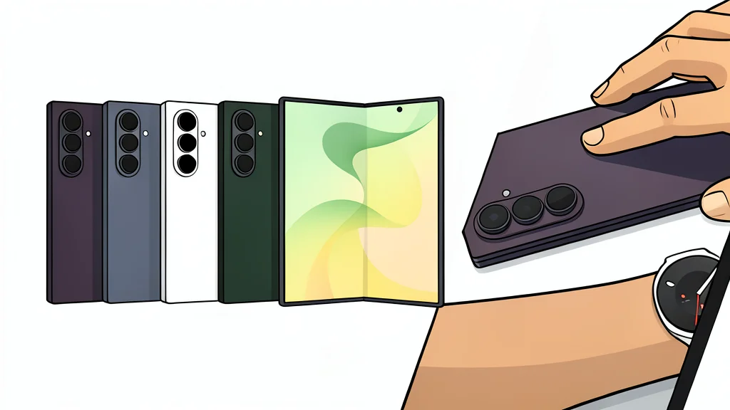 A sleek, rectangular smartphone with a visible hinge mechanism, resting on a smooth, neutral surface.