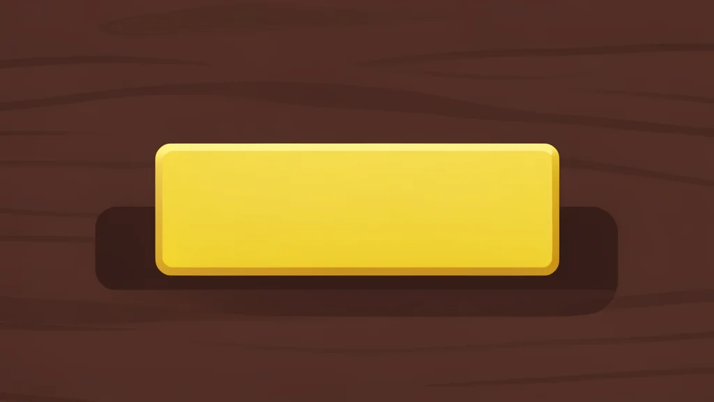 A polished gold bar resting on a dark wooden surface