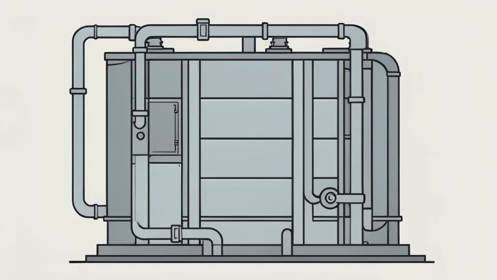 A large industrial fuel cell stack with visible piping and heat exchangers