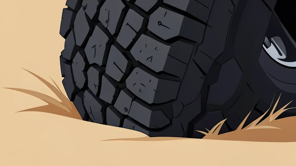 A rugged off-road vehicle navigating a vast expanse of golden desert dunes under a bright sun