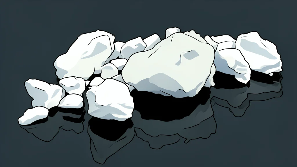 A pile of fine white powder in an industrial setting
