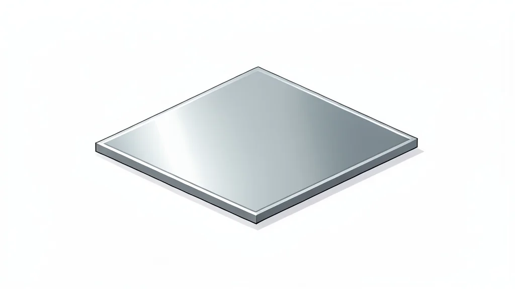A polished rectangular silicon wafer resting on a clean white laboratory surface.