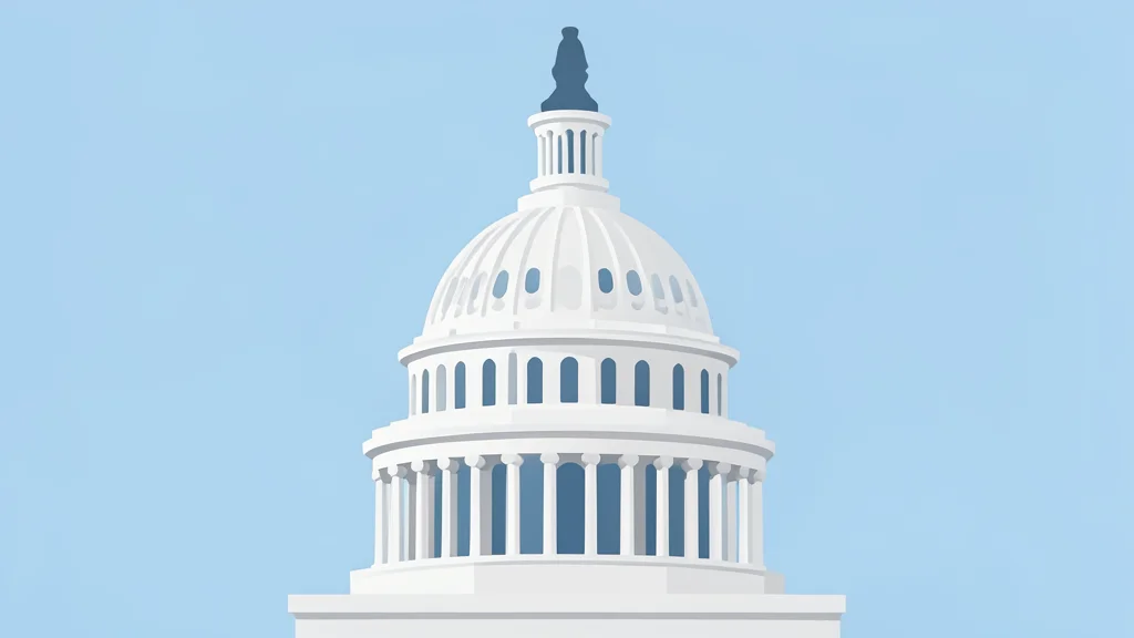 A view of the United States Capitol dome against a clear sky
