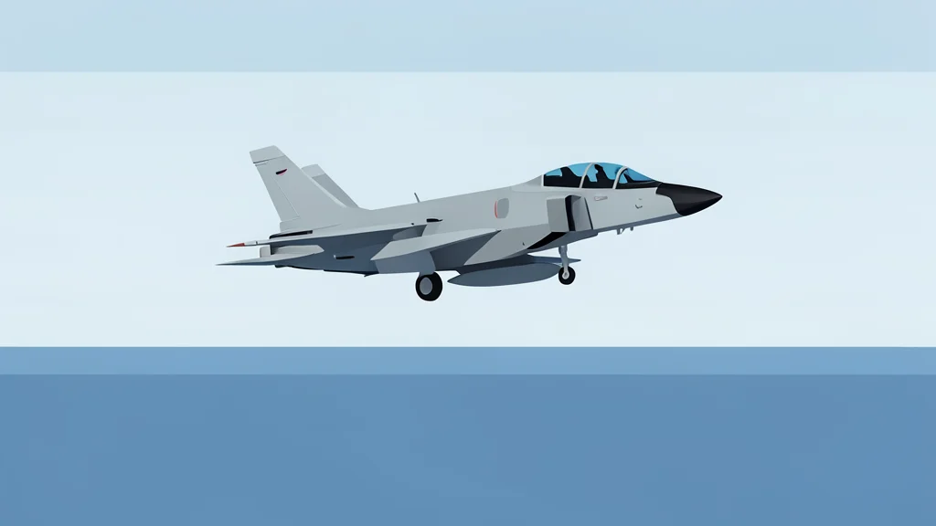 A military aircraft flying over a calm ocean horizon