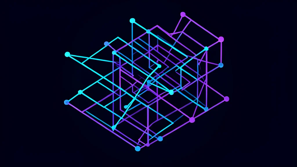 A complex 3D wireframe model of a mechanical assembly floating in a digital void