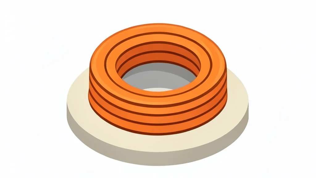A copper wire coil wrapped around a ceramic insulator