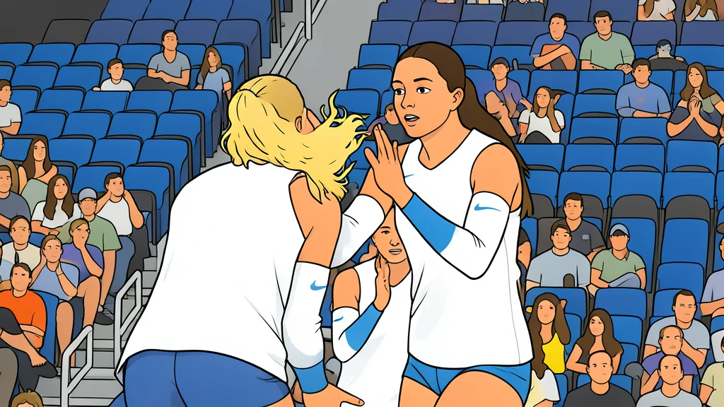 A single white volleyball resting on a polished wooden gymnasium floor