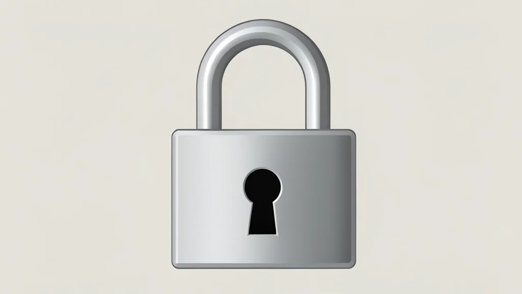 A sleek metallic digital padlock with a keyhole, symbolizing security.
