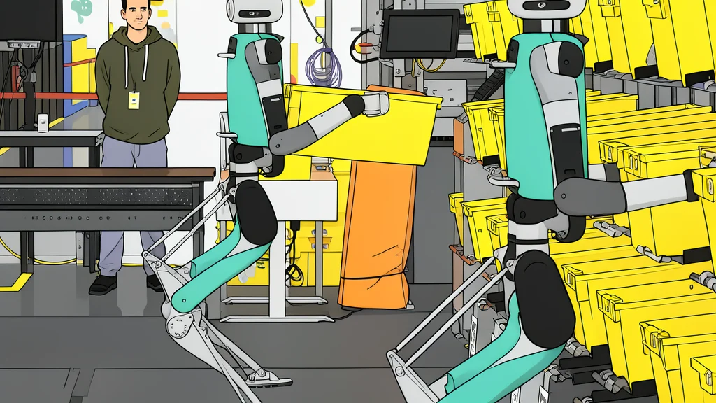 A wheeled humanoid robot standing in a modern living room