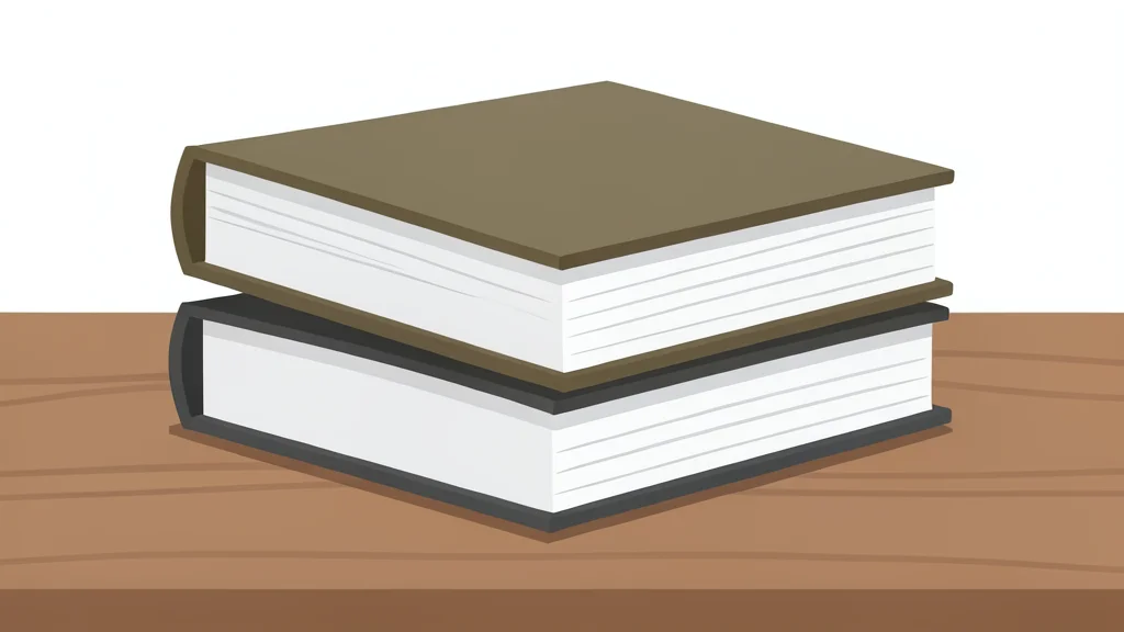 A stack of heavy, bound ledgers sitting on a wooden desk