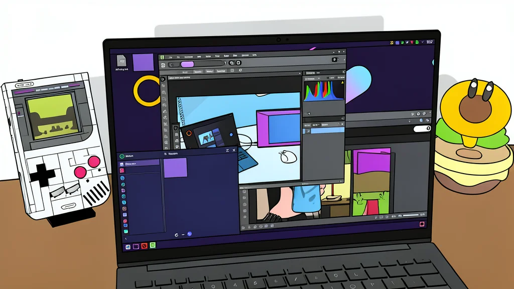 A minimalist desktop interface with a taskbar and window controls